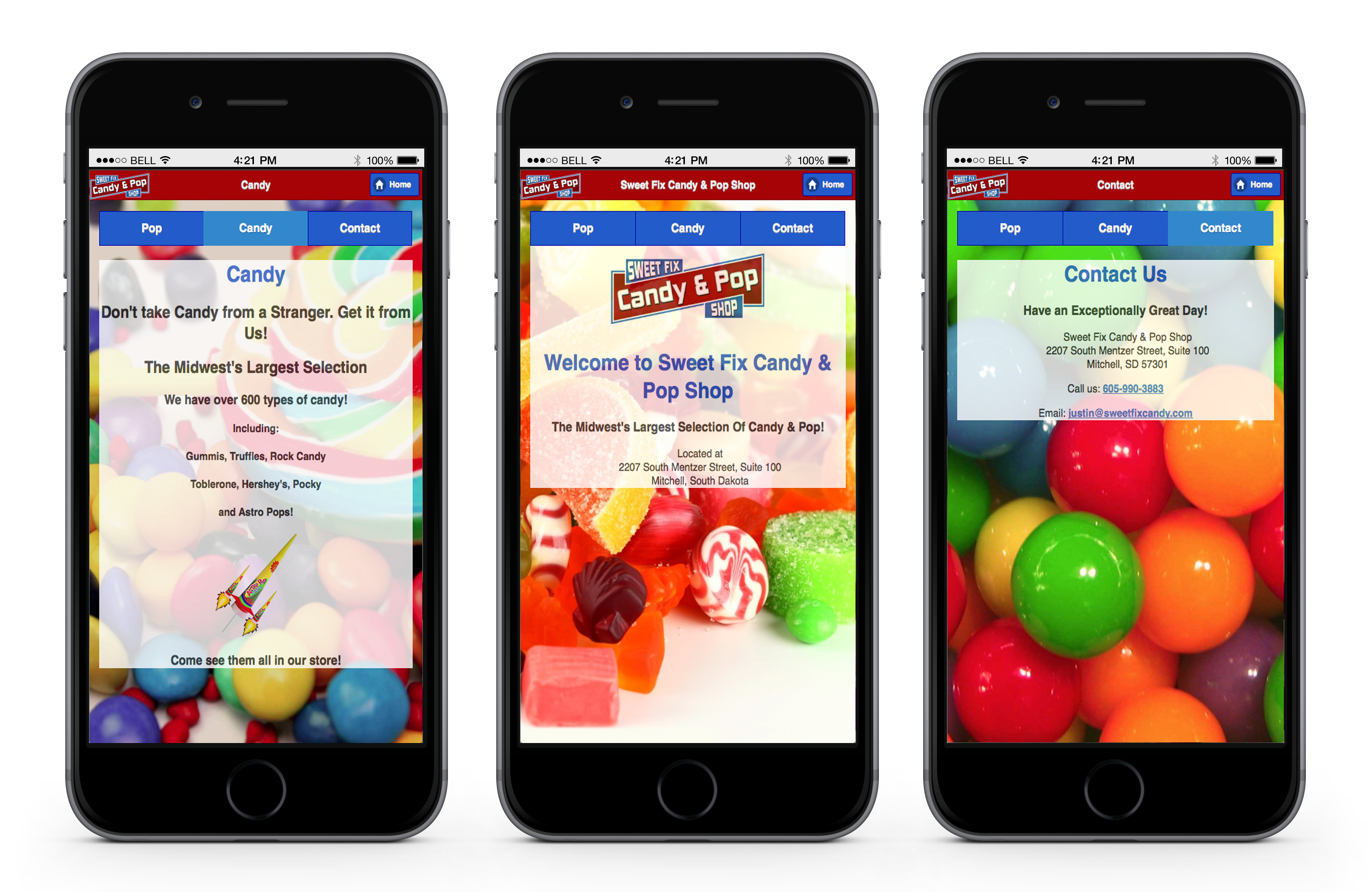 Mobile Candy Site